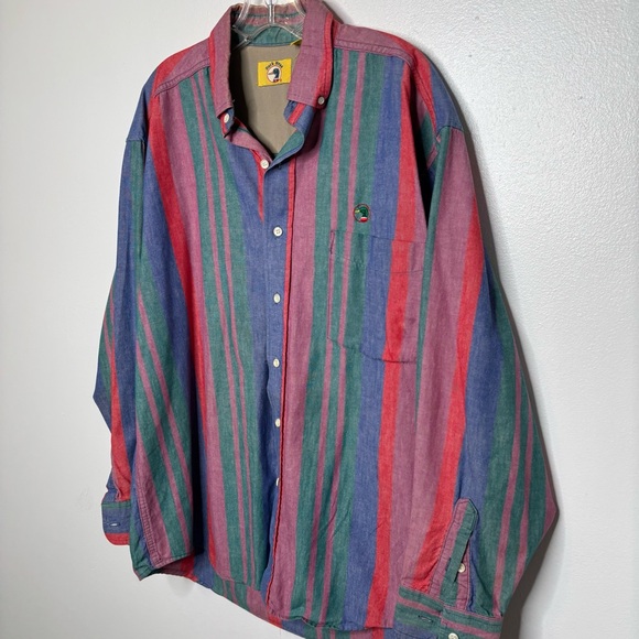 Duck Head Vintage Striped Button-Down Shirt Men’s Large Made in USA - Picture 3 of 7